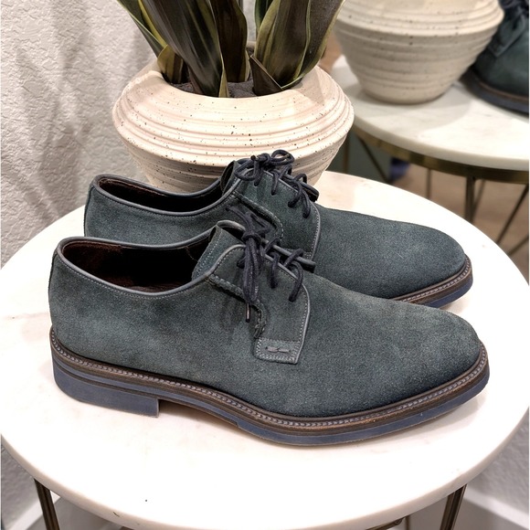 Bergdorf Goodman Men\'s Lace Up Blue Suede‎ Derby Shoes Classic main image 7